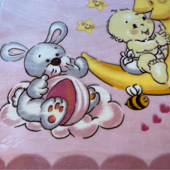 RARE : Vintage Baby Blanket | SOLARON | Size: 110 x 140 CMS - Picture 3 of 12